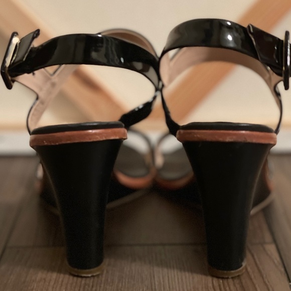 kate spade Patent Leather Wedge Heel Sandal Sz 10 - Picture 6 of 7